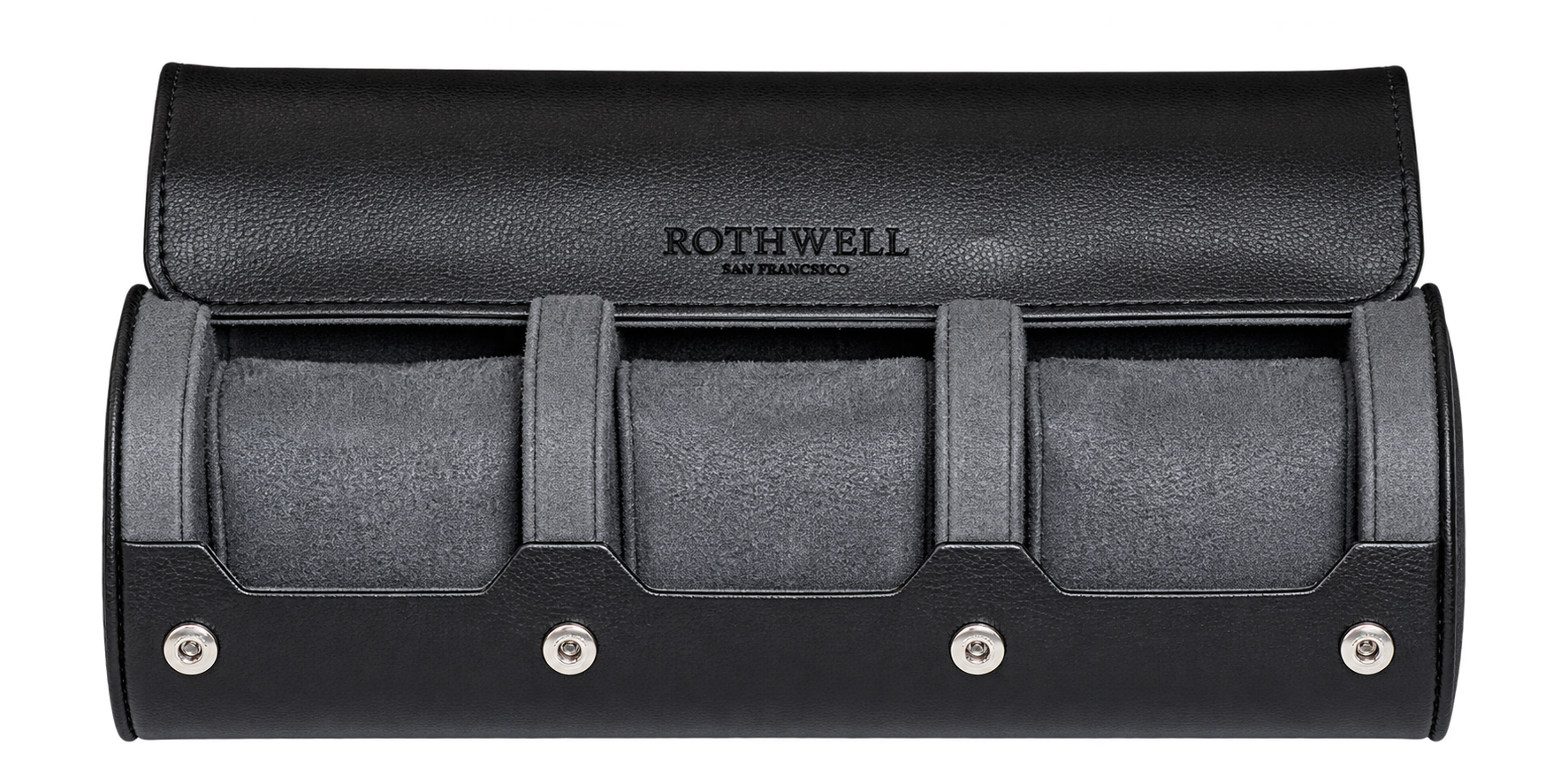 Rothwell black and gray three-watch roll